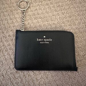 Kate Spade Black Leather Keychain Wallet